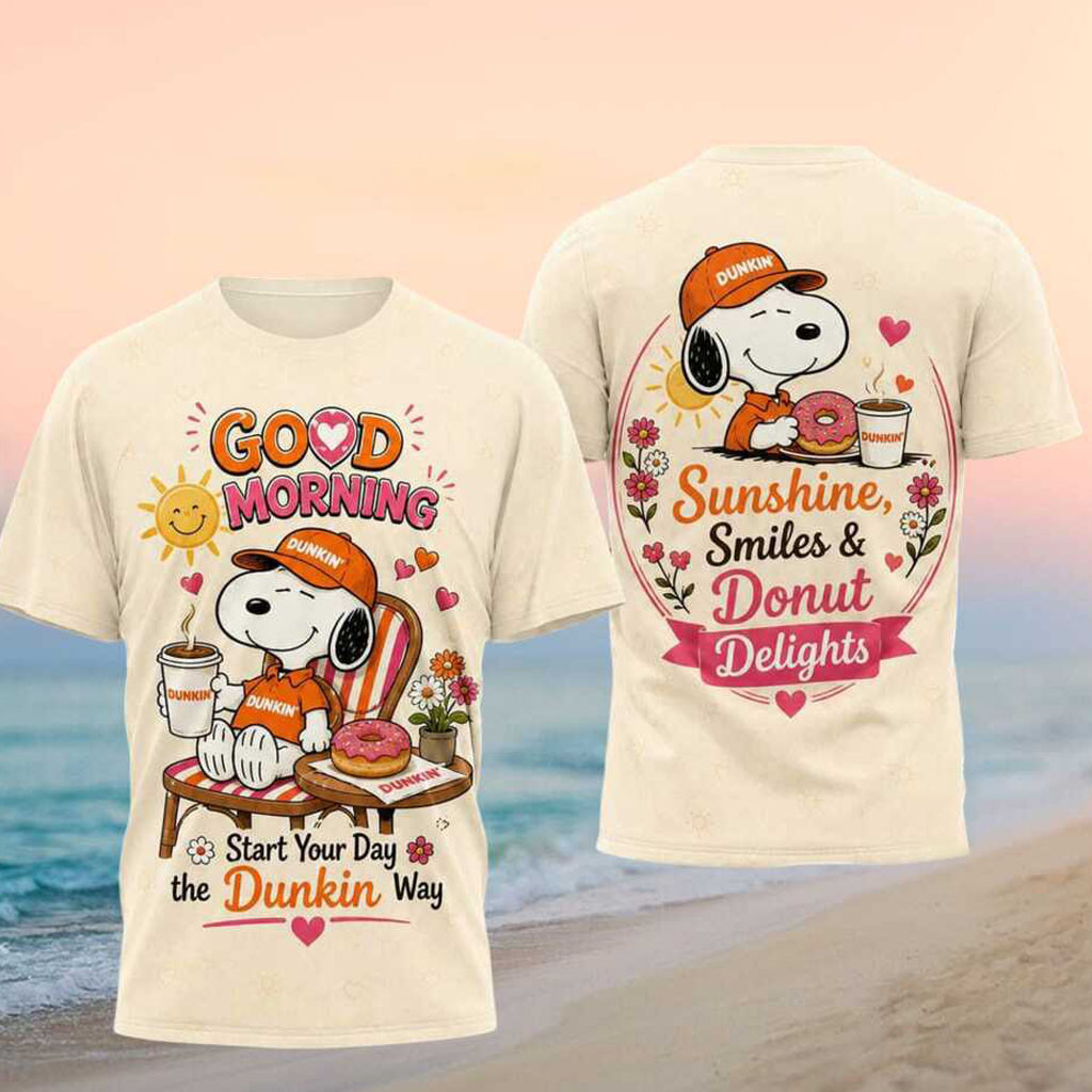 Snoopy Dunkin Donuts Coffee Morning Sunshine Shirt Dunkin Merch Birthday Gift For Her - Kdjoy