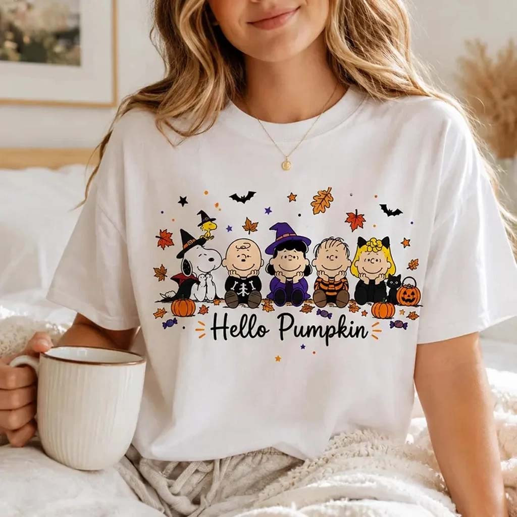 Snoopy Halloween Friends Shirt Hello Pumpkin T-Shirt Fall Outfits Gift For Halloween - Kdjoy Snoopy Halloween Friends Shirt Hello Pumpkin T-Shirt Fall Outfits Gift For Halloween - Kdjoy
