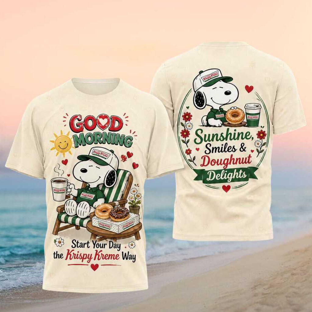Snoopy Krispy Kreme Donuts Coffee Morning Sunshine Shirt Krispy Kreme Merch Gift For Friends - Kdjoy