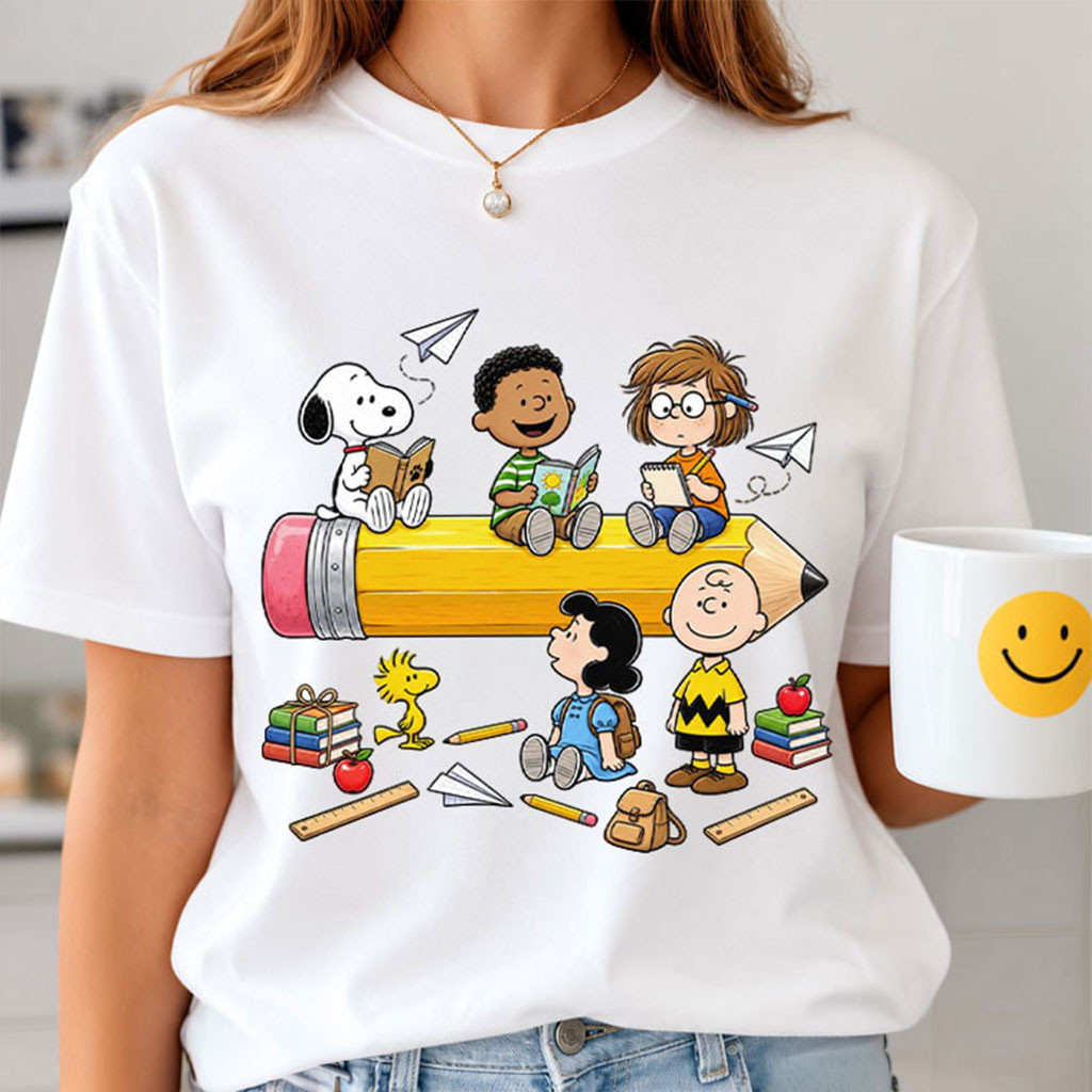 Snoopy Peanuts Cute Friends First Day Of School T-Shirt Back To School Gift Ideas - Kdjoy