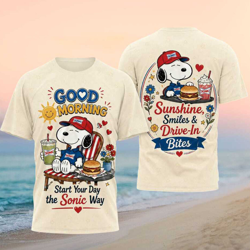 Snoopy Sonic Drive In Good Morning Coffee Shirt Sonic Merch Gift Ideas For Friends - Kdjoy