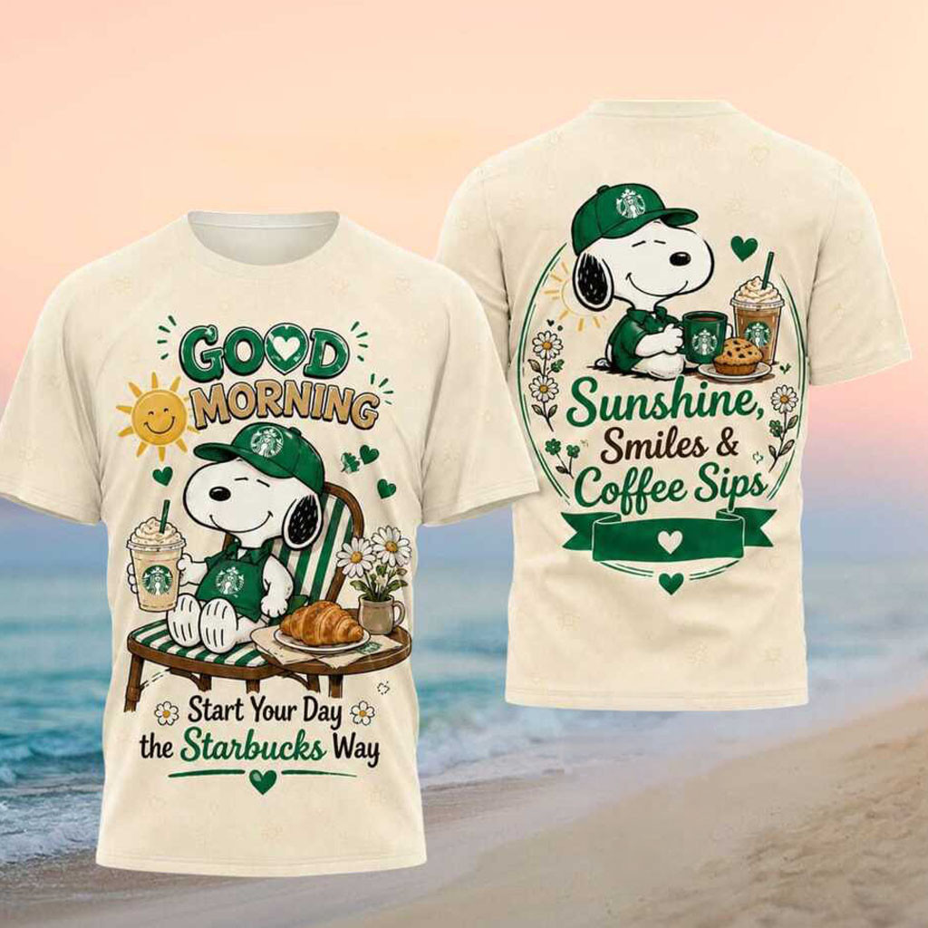 Snoopy Starbucks Good Morning Coffee Shirt Starbucks Merch Gift For Coffee Lovers - Kdjoy