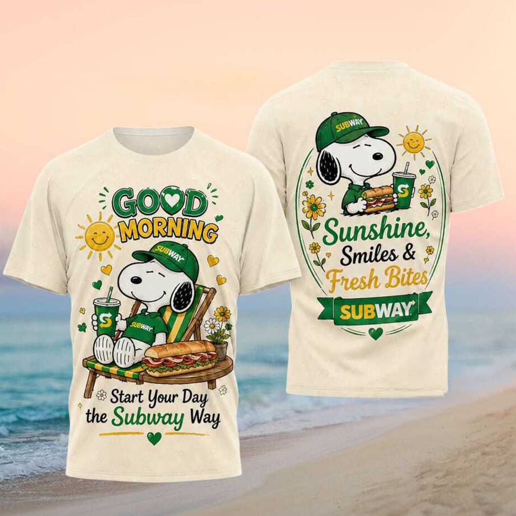 Snoopy Subway Good Morning Fresh Bites Shirt Subway Merch Birthday Gift For Besties - Kdjoy