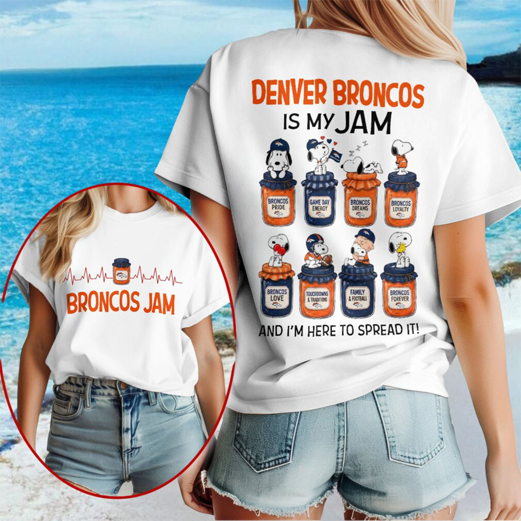 Snoopy x Denver Broncos Is My Jam Football Shirt Broncos Merch Best Gifts For Football Fans - Kdjoy Snoopy x Denver Broncos Is My Jam Football Shirt Broncos Merch Best Gifts For Football Fans - Kdjoy