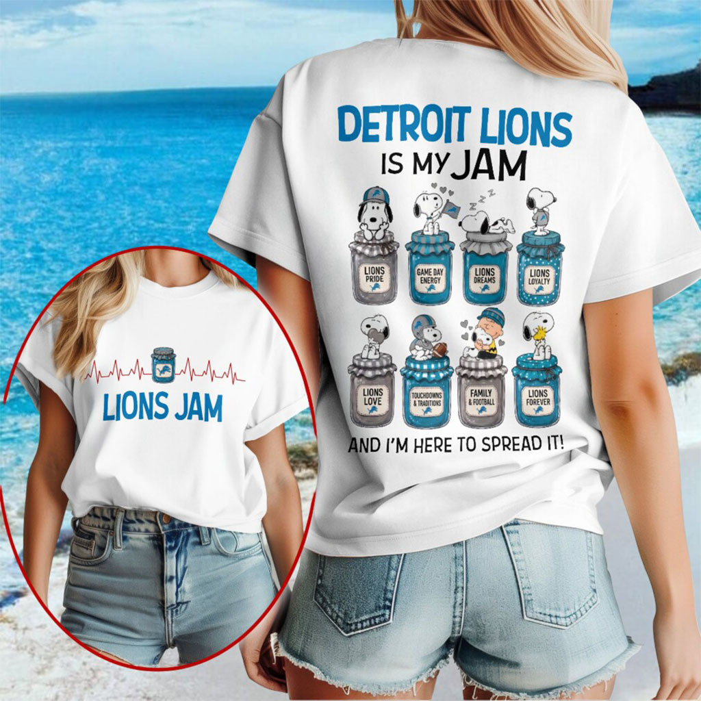 Snoopy x Detroit Lions Is My Jam Football Shirt Lions Merch Football Fan Gift Ideas - Kdjoy Snoopy x Detroit Lions Is My Jam Football Shirt Lions Merch Football Fan Gift Ideas - Kdjoy
