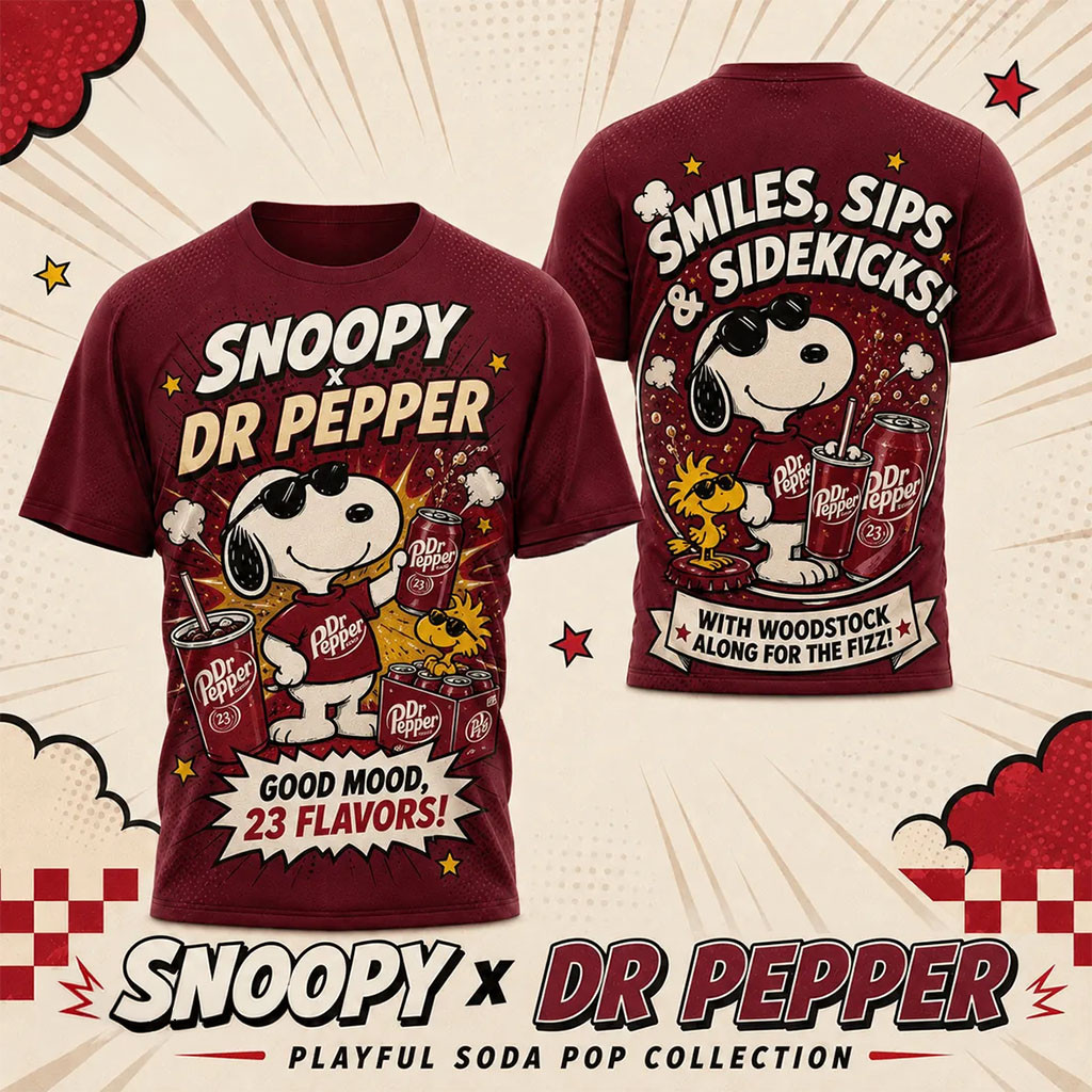 Snoopy X Dr Pepper Merch Good Mood 23 Flavors T-Shirt Gift Ideas For Friends - Kdjoy Snoopy X Dr Pepper Merch Good Mood 23 Flavors T-Shirt Gift Ideas For Friends - Kdjoy