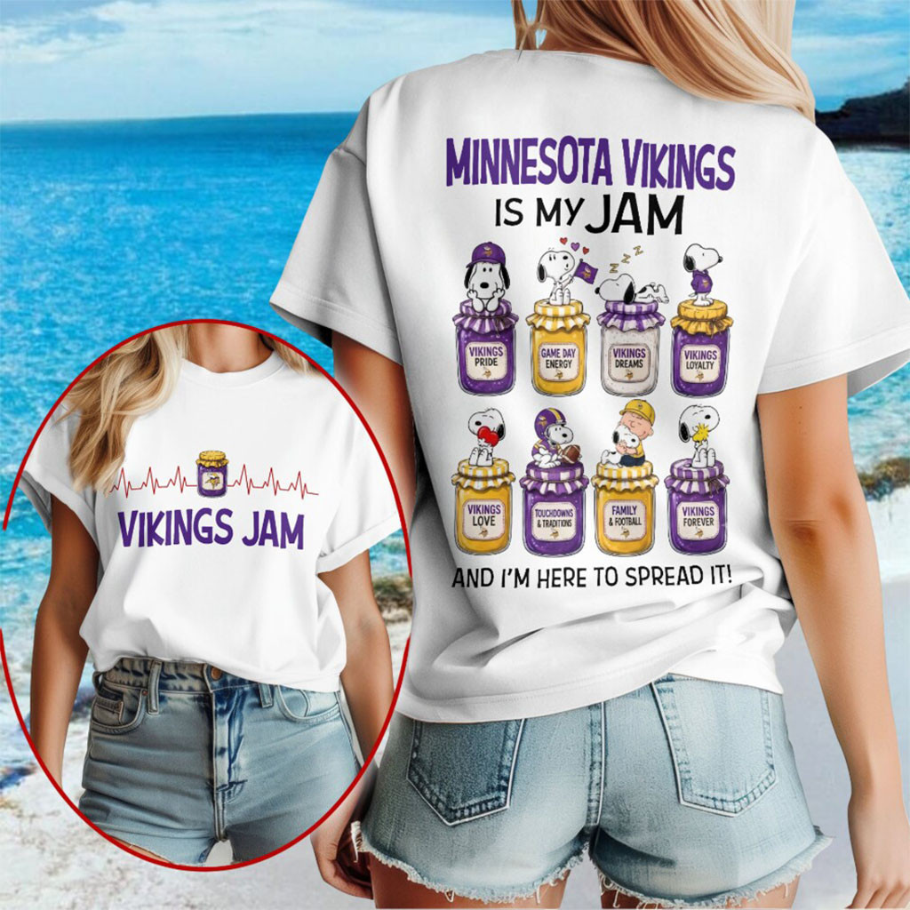 Snoopy x Minnesota Vikings Is My Jam T-Shirt Vikings Merch Presents For Football Lovers - Kdjoy Snoopy x Minnesota Vikings Is My Jam T-Shirt Vikings Merch Presents For Football Lovers - Kdjoy