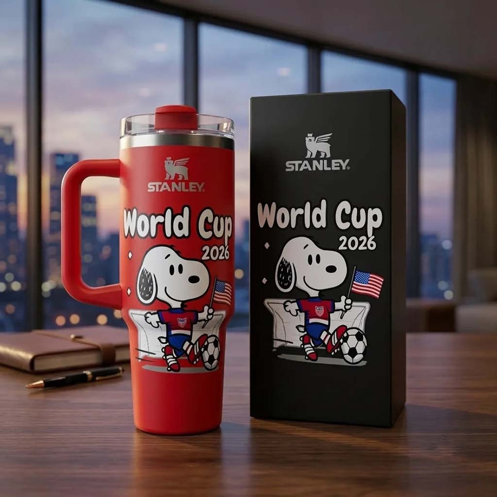 Snoopy X World Cup 2026 Stanley Tumbler USMNT FIFA Merch Gift For Soccer Lovers - Kdjoy Snoopy X World Cup 2026 Stanley Tumbler USMNT FIFA Merch Gift For Soccer Lovers - Kdjoy