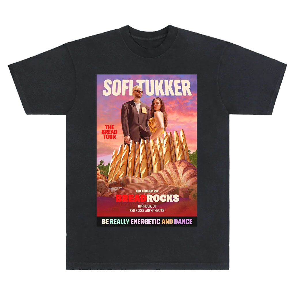 Sofi Tukker Merch 2024 Red Rocks T-Shirt Sofi Tukker's Bread Tour Shirt Gift For Music Fans - Kdjoy Sofi Tukker Merch 2024 Red Rocks T-Shirt Sofi Tukker's Bread Tour Shirt Gift For Music Fans - Kdjoy