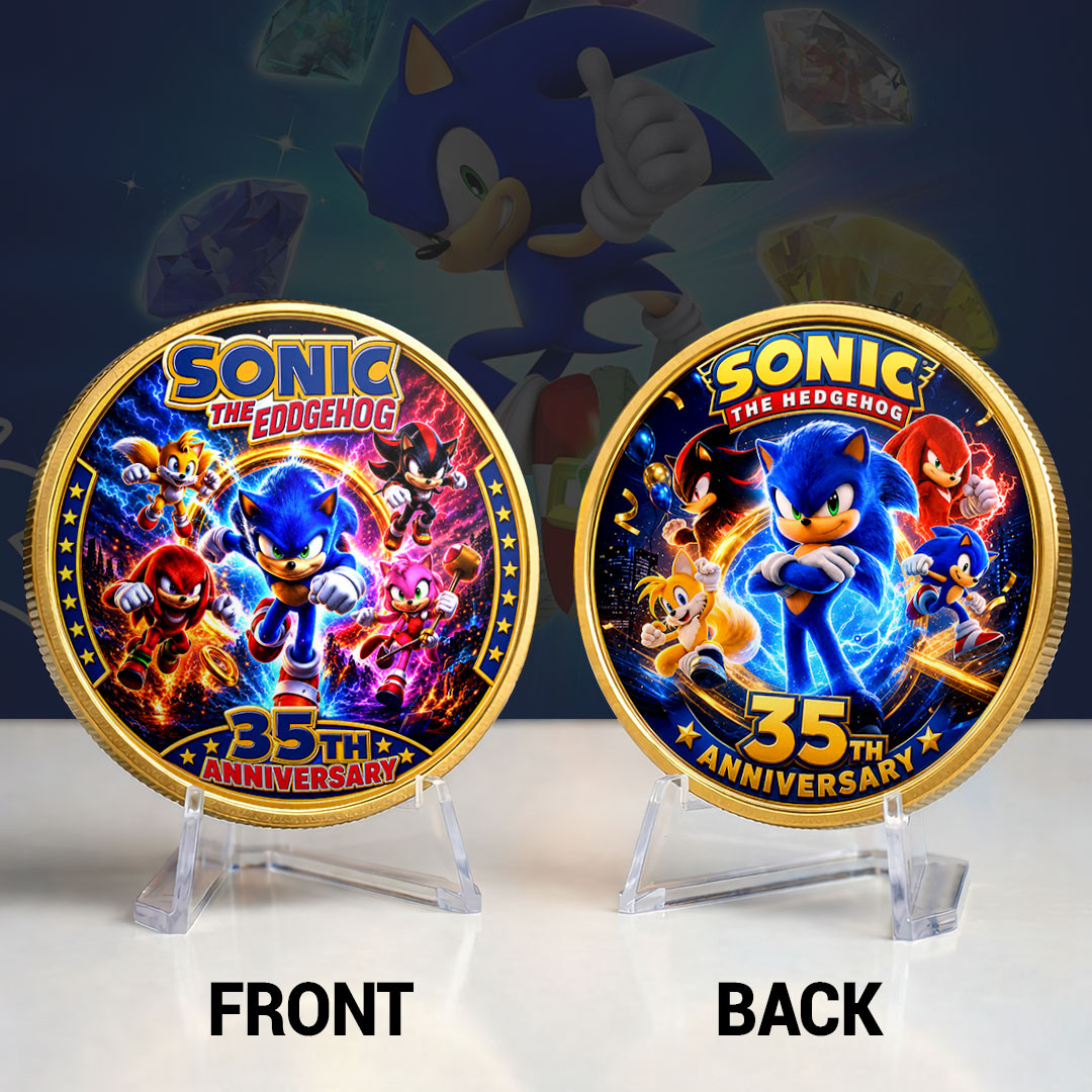 Sonic The Hedgehog 35th Anniversary Coin 2026 Sonic The Hedgehog Merch Best Birthday Gifts - Kdjoy