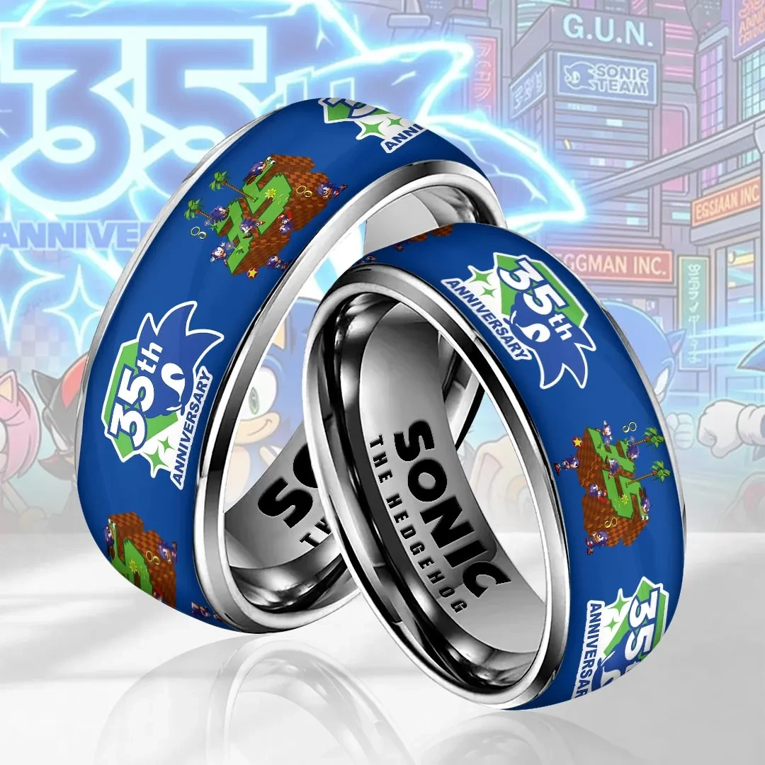 Sonic The Hedgehog 35th Anniversary Ring 2026 Sonic The Hedgehog Merchandise Gift For BFF - Kdjoy