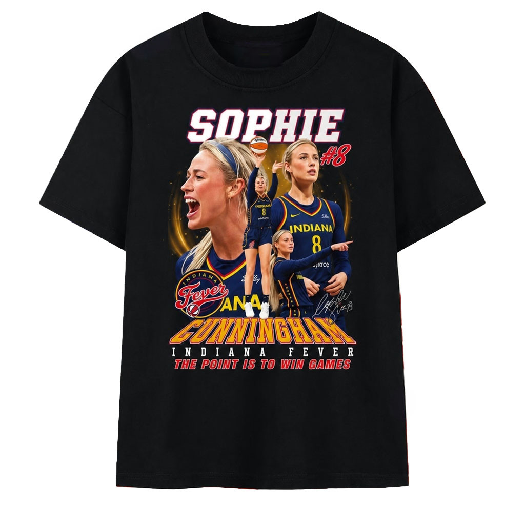 Sophie Cunningham 8 Shirt Indiana Fever Merch WNBA Basketball 2026 Shirts Cunningham Fan Gift - Kdjoy