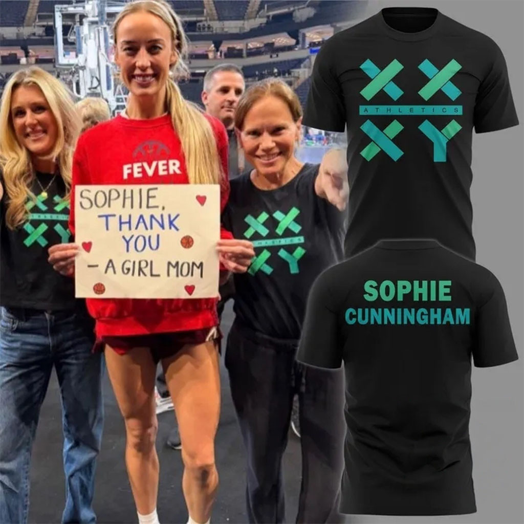 Sophie Cunningham Merch Indiana Fever Thank You Sophie For Speaking Up For Girls Black T-Shirt - Kdjoy