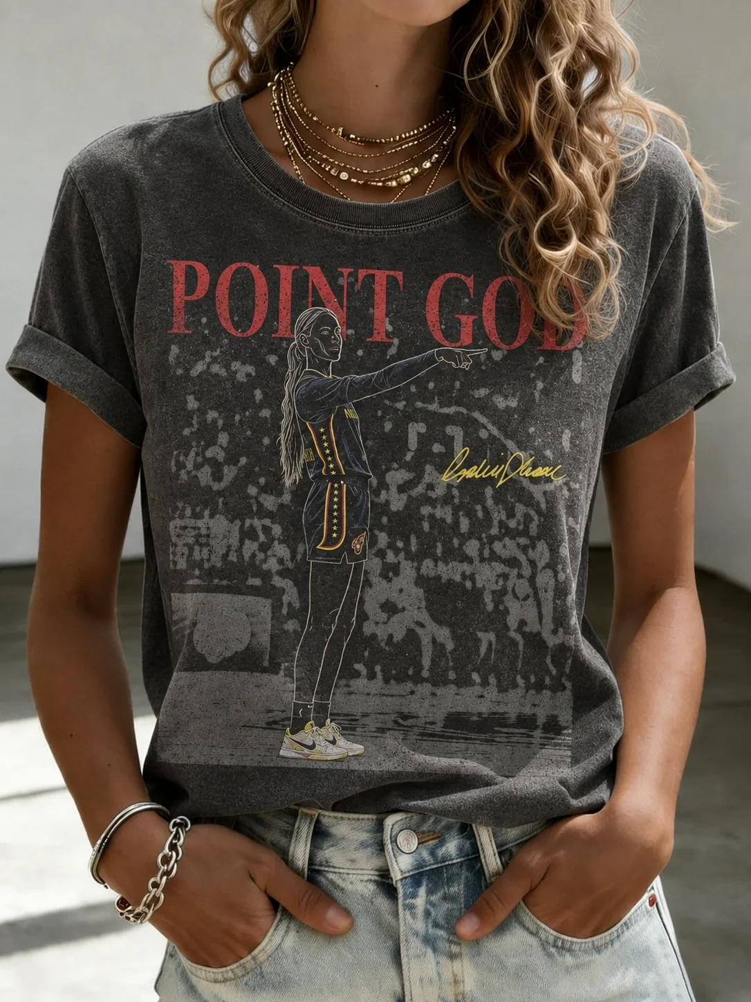 Sophie Cunningham Pointing Shirt Point God Basketball T-Shirt Indiana Fever Fan Gifts - Kdjoy