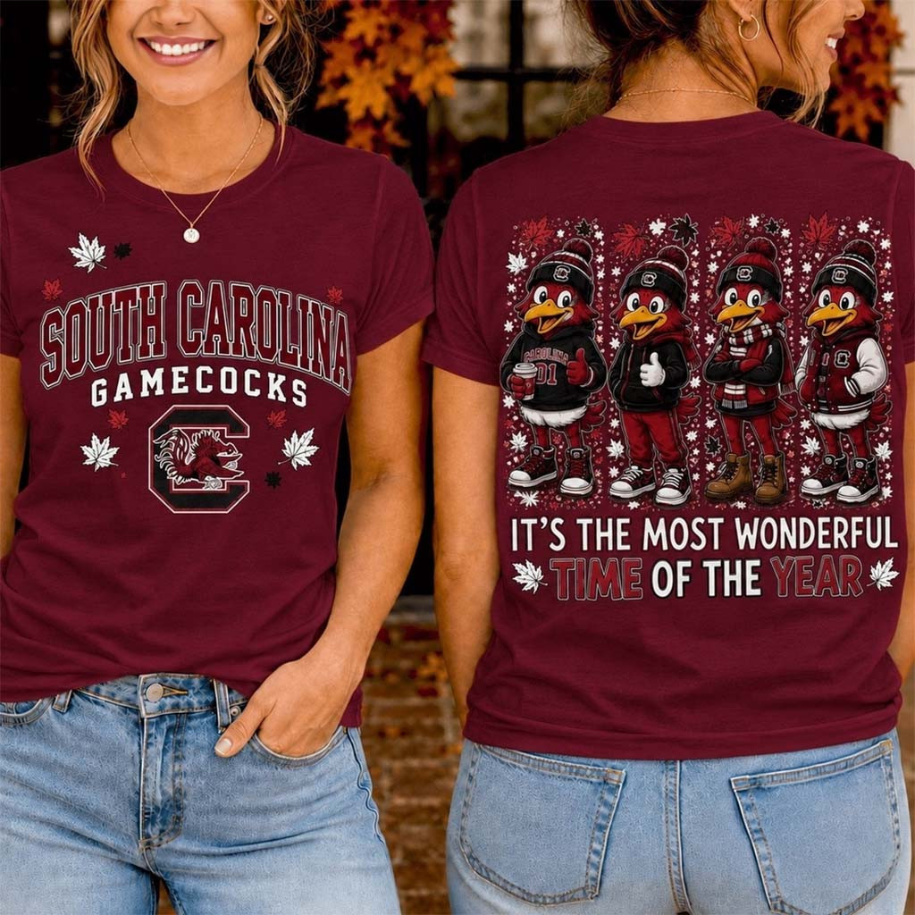 South Carolina Gamecocks Merch 2026 Autumn Festive Cheer T-Shirt Cute Fall Clothes Gifts - Kdjoy South Carolina Gamecocks Merch 2026 Autumn Festive Cheer T-Shirt Cute Fall Clothes Gifts - Kdjoy