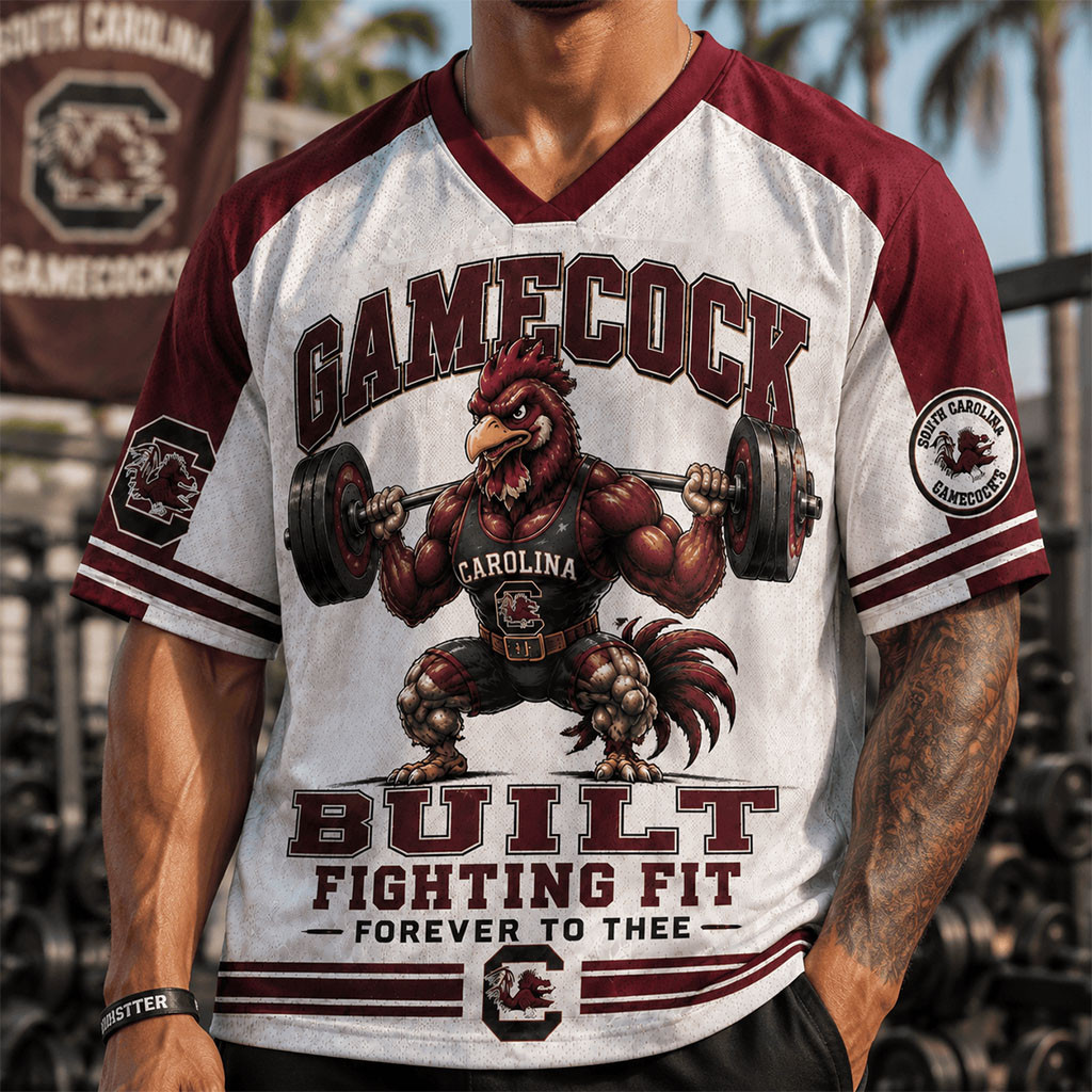 South Carolina Gamecocks Merch 2026 Gamecock Built Fighting Fit V-Neck Jersey Gift For Fans - Kdjoy South Carolina Gamecocks Merch 2026 Gamecock Built Fighting Fit V-Neck Jersey Gift For Fans - Kdjoy