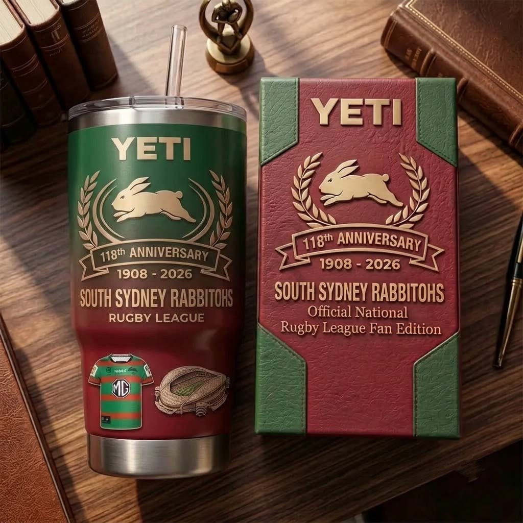 South Sydney Rabbitohs 118th Anniversary Tumbler Rabbitohs Merch Gifts For Football Fan - Kdjoy