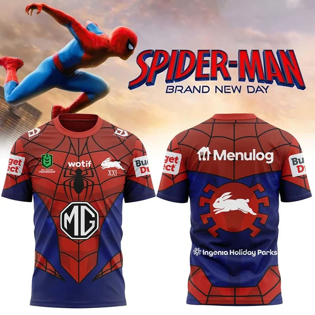 South Sydney Rabbitohs X Spider-Man Brand New Day 2026 T-Shirt Rabbitohs Merch Present For Fans - Kdjoy