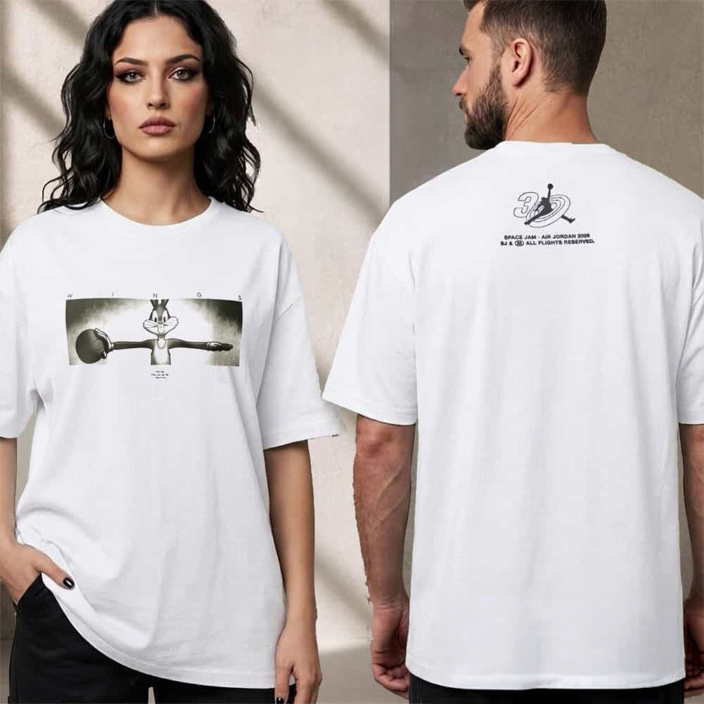 Space Jam x Jordan Wings Looney Tunes Jordan Celebrates 30th Anniversary 2026 T-Shirt White Space Jam x Jordan Wings Looney Tunes Jordan Celebrates 30th Anniversary 2026 T-Shirt White