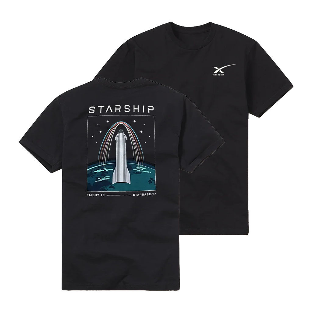 SpaceX Merch 2026 Starship Flight 10 T-Shirt Geek Clothing Gift For Brothers - Kdjoy