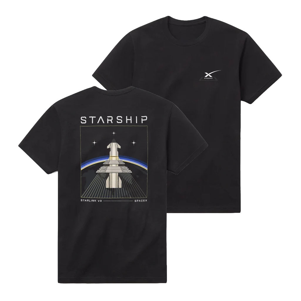 SpaceX Merch 2026 Starship Milestone Starlink V3 Deployment T-Shirt Astronomy Geek Gifts - Kdjoy
