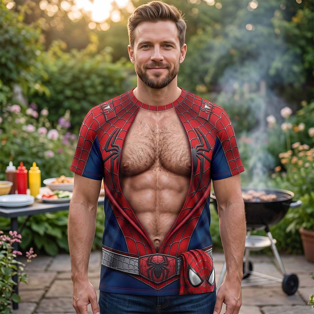 Spider Man 6 Pack Muscles T-Shirt The Unzipped Hero Shirt Gifts For Movie Fan - Kdjoy Spider Man 6 Pack Muscles T-Shirt The Unzipped Hero Shirt Gifts For Movie Fan - Kdjoy
