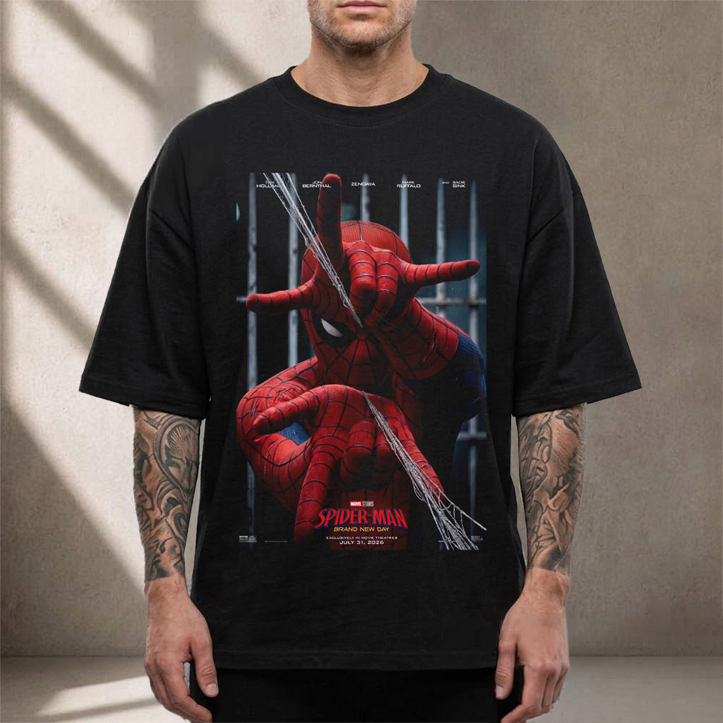 Spider-Man Brand Merch New Day New Movie Poster T-Shirt 2026 Birthday Present - Kdjoy Spider-Man Brand Merch New Day New Movie Poster T-Shirt 2026 Birthday Present - Kdjoy