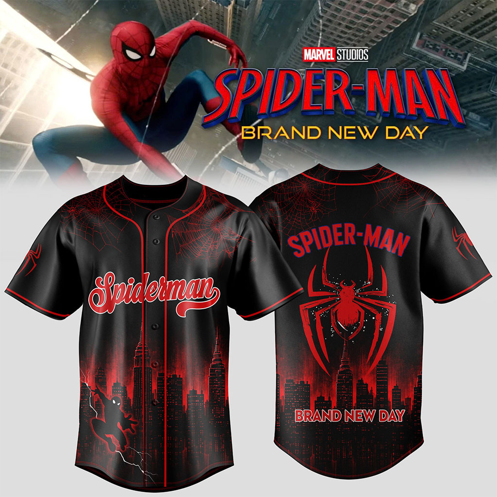 Spider-Man Brand New Day Baseball Jersey 2026 Spider-Man Merch Marvel Jersey Gift For Son - Kdjoy Spider-Man Brand New Day Baseball Jersey 2026 Spider-Man Merch Marvel Jersey Gift For Son - Kdjoy