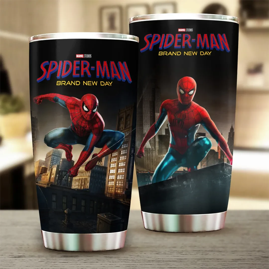 Spider-Man Brand New Day Graphic Tumbler Spider-Man Merch Marvel Superhero Gift - Kdjoy
