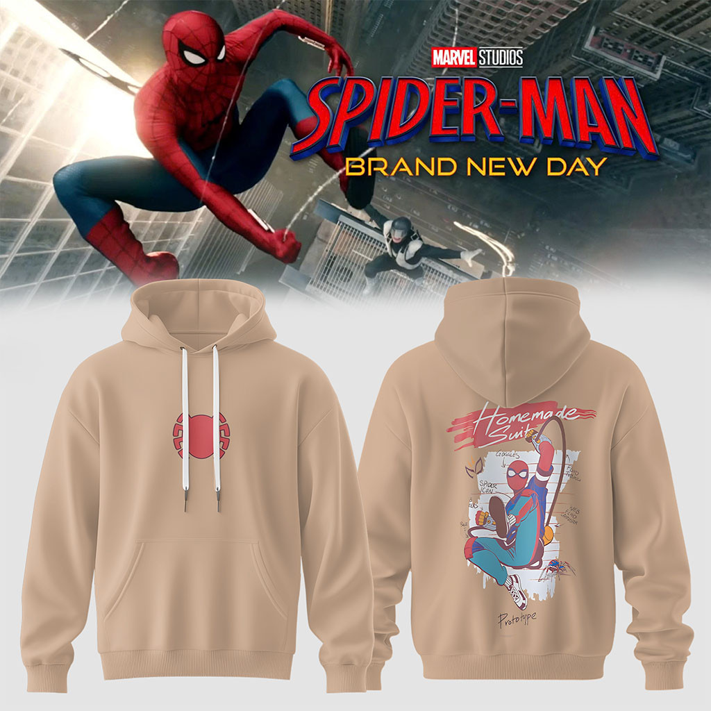 Spider-Man Brand New Day Hoodie 2026 Homemade Suit Hoodie Spider-Man Merch Best Marvel Fan Gift - Kdjoy