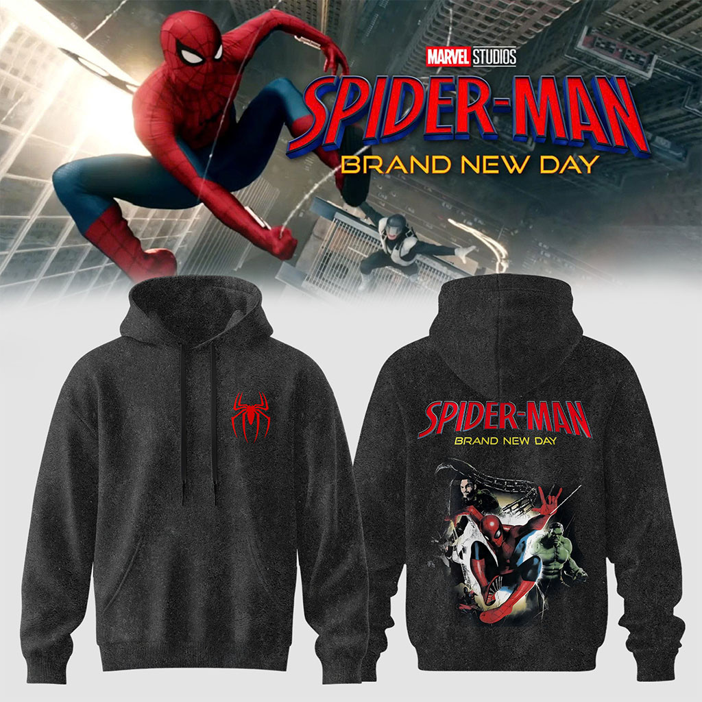 Spider-Man Brand New Day Hoodie 2026 Spider-Man Merch Unique Gifts For Marvel Fans - Kdjoy