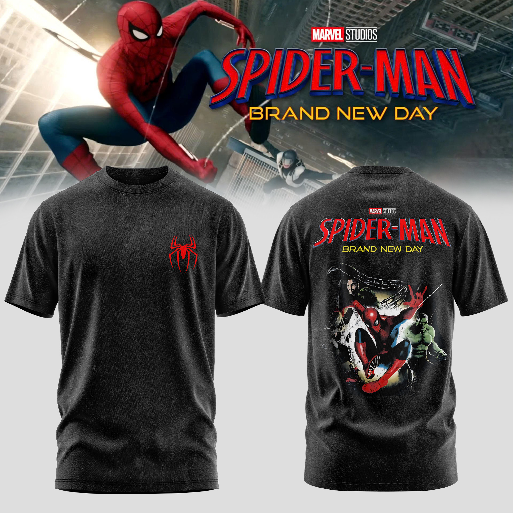 Spider-Man Brand New Day Merch 2026 Marvel Movie Poster T-Shirt Superhero Fan Gifts For Son - Kdjoy