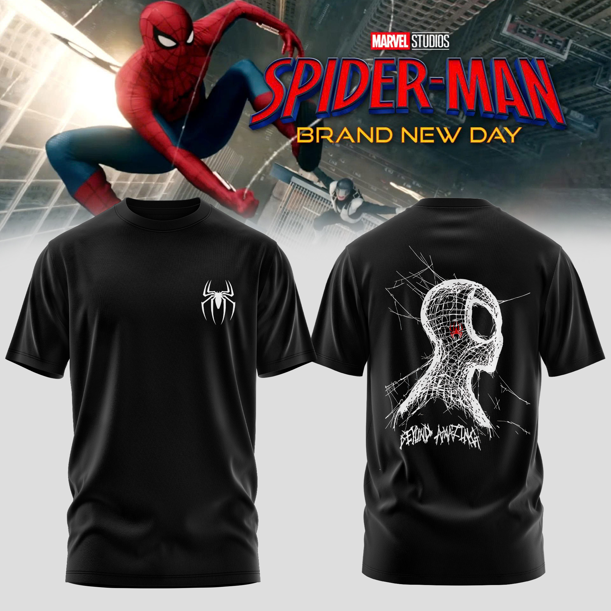 Spider-Man Brand New Day Merch 2026 World of Webs T-Shirt Black Gift Ideas For Brothers - Kdjoy