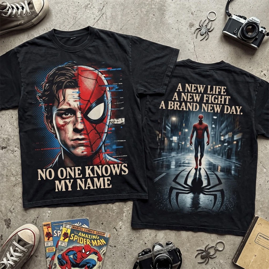 Spider Man Brand New Day Merch No One Knows My Name T-Shirt Spider Man Fan Outfits Gifts Ideas - Kdjoy