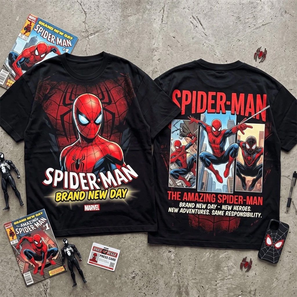 Spider Man Brand New Day Merch The Amazing Vintage Comic T-Shirt Superhero Fan Apparel Him Gift - Kdjoy Spider Man Brand New Day Merch The Amazing Vintage Comic T-Shirt Superhero Fan Apparel Him Gift - Kdjoy