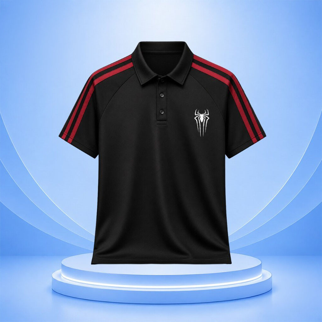 Spider Man Brand New Day Polo Shirt Black Spider Man Merch Gift Ideas For Him - Kdjoy Spider Man Brand New Day Polo Shirt Black Spider Man Merch Gift Ideas For Him - Kdjoy