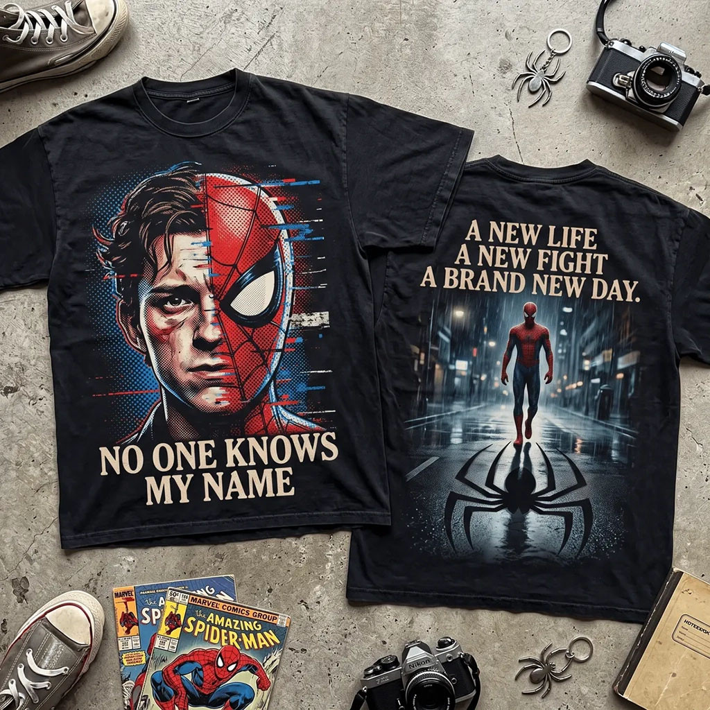 Spider-Man Brand New Day Shirt No One Knows My Name T-Shirt Spider-Man Merch Fans Gifts