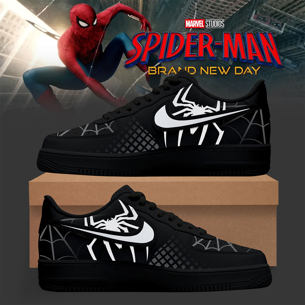 Spider-Man Brand New Day Shoes Sneakers Black Spider-Man Merch 2026 Awesome Marvel Gifts - Kdjoy