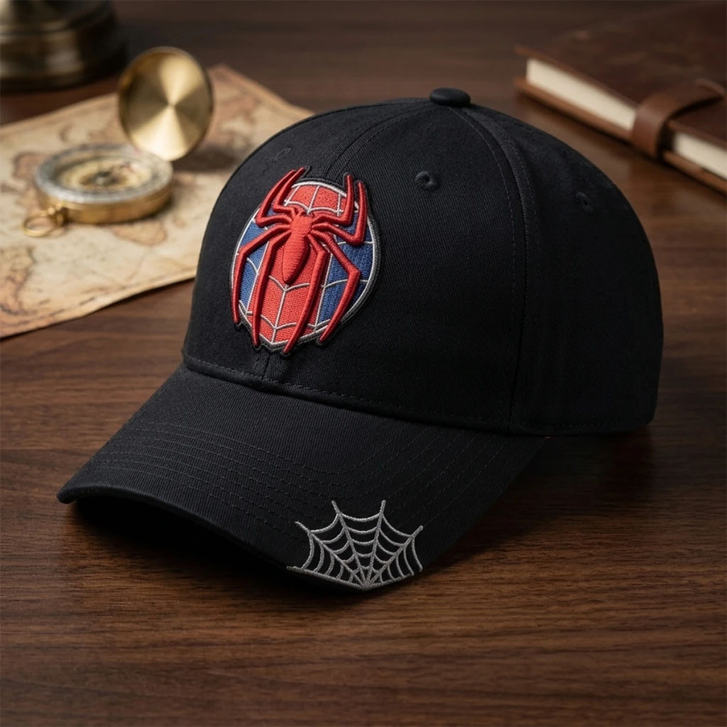 Spider-Man Classic Web Emblem Hat Spider-Man Merch Marvel Fan Hat Black Gift For Brothers - Kdjoy Spider-Man Classic Web Emblem Hat Spider-Man Merch Marvel Fan Hat Black Gift For Brothers - Kdjoy