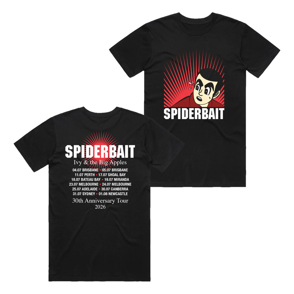 Spiderbait Merch 2026 Ivy 30Th Anniversary Tour Black T-Shirt Gift For Rock Band Fans Spiderbait Merch 2026 Ivy 30Th Anniversary Tour Black T-Shirt Gift For Rock Band Fans