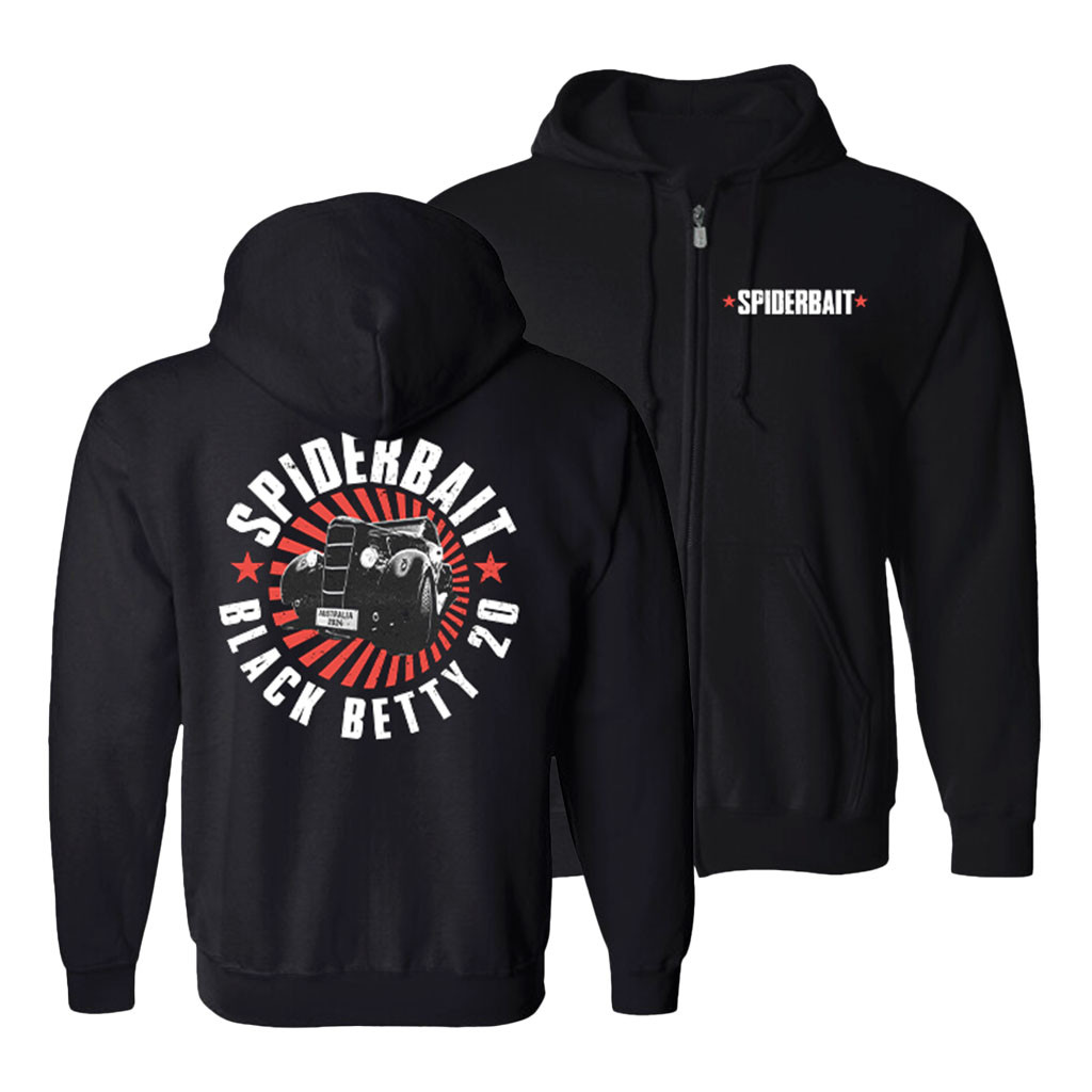 Spiderbait Merch 2026 Tour Black Zip Hoodie Gifts For A Rock Music Lover