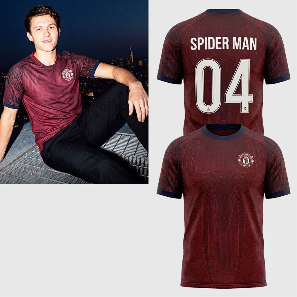 Spiderman Merch Manchester United Spider Man Brand New Day 2026 Jersey T-Shirt Gifts For Him - Kdjoy Spiderman Merch Manchester United Spider Man Brand New Day 2026 Jersey T-Shirt Gifts For Him - Kdjoy