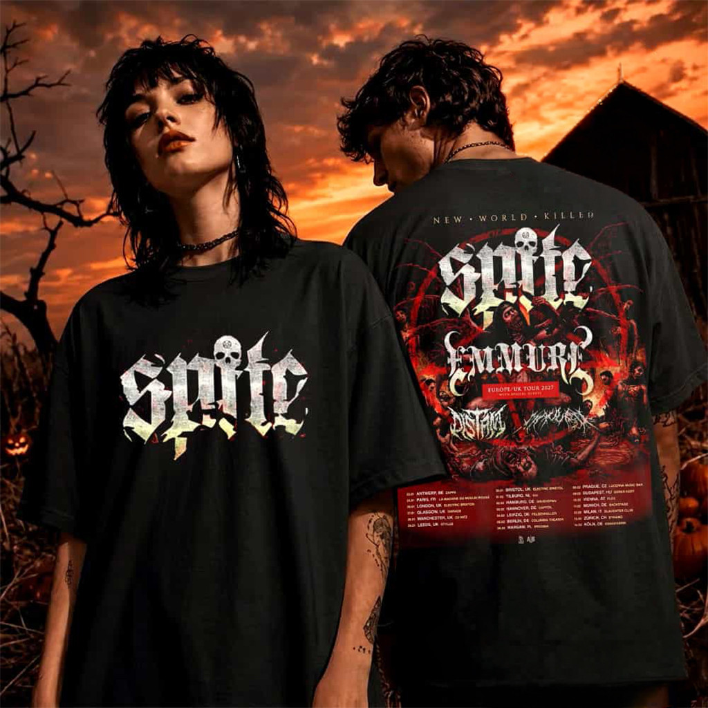 Spite Band New World Killer Europe UK Tour 2027 Schedule Tour Dates T-Shirt Spite Merch - Kdjoy
