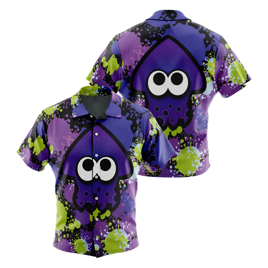 Splatoon Merch 2026 Purple Squid Aloha Splatoon Hawaiian Shirt Best Gift For Brother - Kdjoy