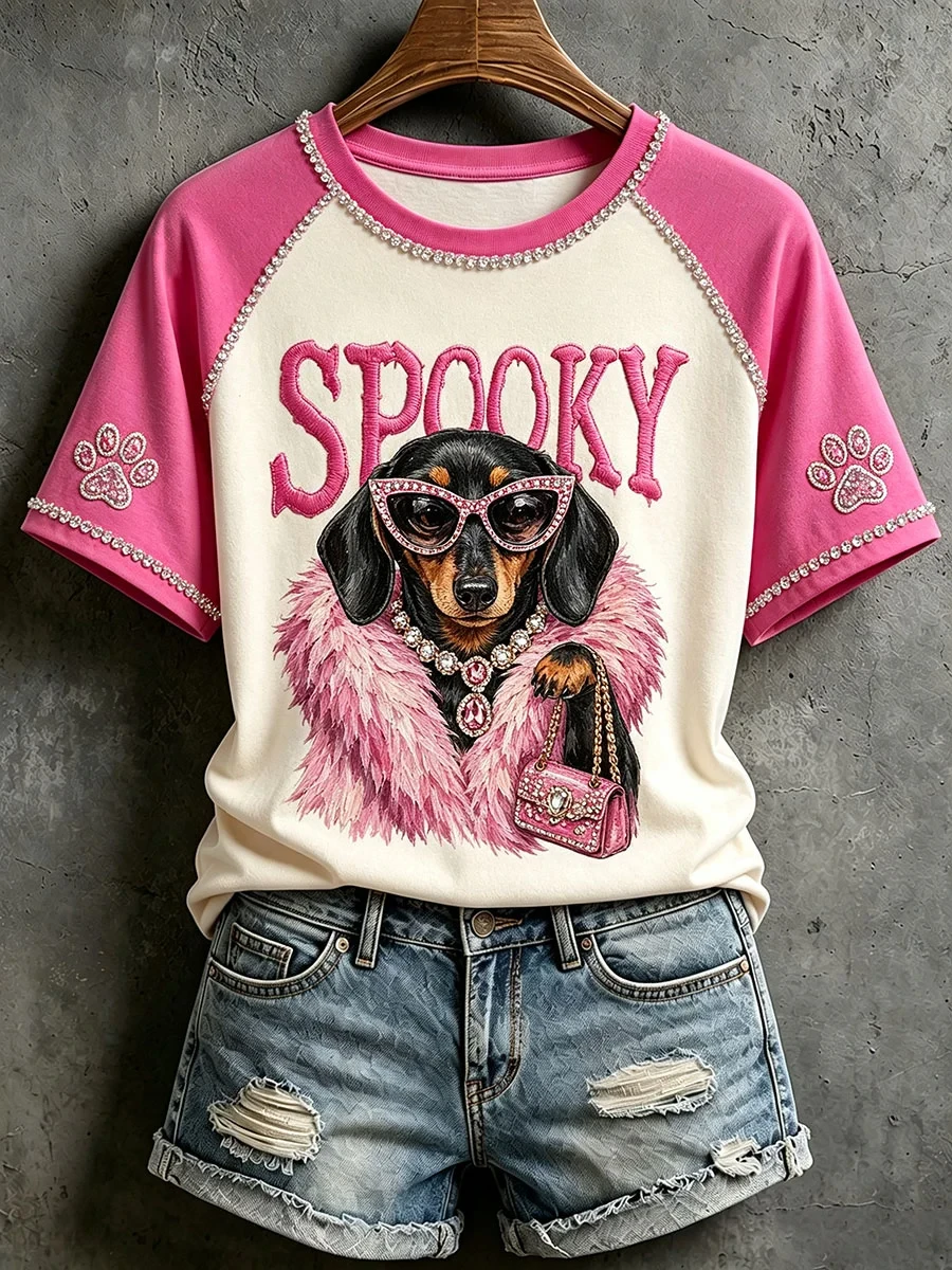 Spooky Dachshund Halloween Shirt Wiener Dog T-Shirt Fancy Halloween Gift For Women - Kdjoy Spooky Dachshund Halloween Shirt Wiener Dog T-Shirt Fancy Halloween Gift For Women - Kdjoy