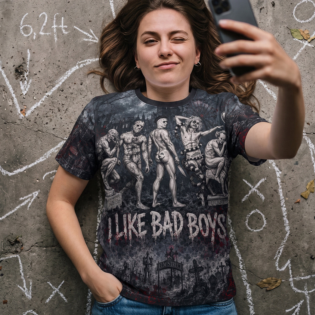 Spooky I Like Bad Boys Shirt Halloween Outfits Gifts Ideas For Villain Lover - Kdjoy
