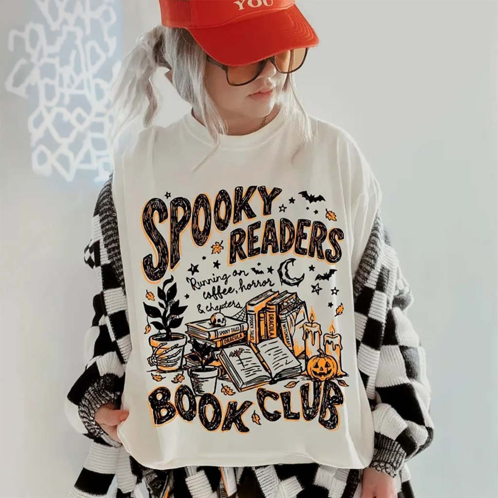 Spooky Moms Book Club Halloween T-Shirt Spooky Reader Clothing Present For Halloween - Kdjoy