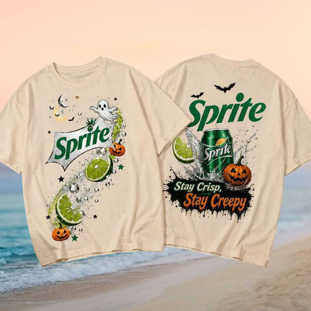 Sprite Stay Crisp Stay Creepy Halloween Lime Shirt Funny Halloween T-Shirt BFF Gifts - Kdjoy