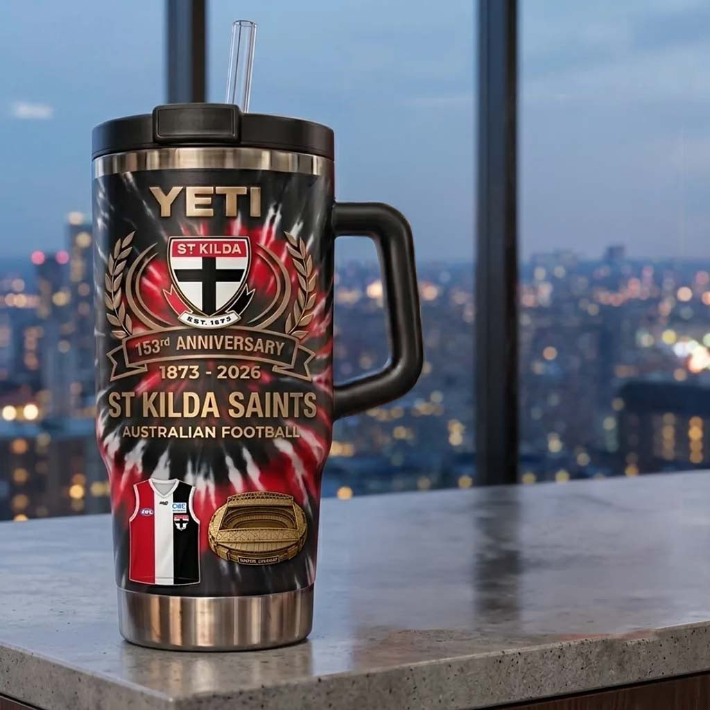 St Kilda Saints 153rd Anniversary YETI Stanley Tumbler St Kilda Saints Merch Football Fan Gifts - Kdjoy St Kilda Saints 153rd Anniversary YETI Stanley Tumbler St Kilda Saints Merch Football Fan Gifts - Kdjoy