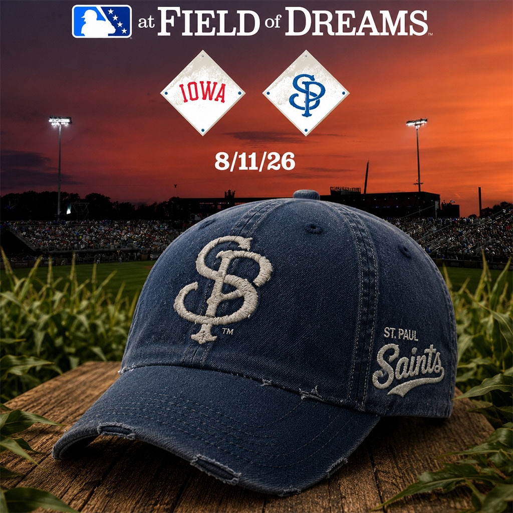 St Paul Saints Field of Dreams 2026 Game Distressed Baseball Cap St Paul Saints Merch - Kdjoy St Paul Saints Field of Dreams 2026 Game Distressed Baseball Cap St Paul Saints Merch - Kdjoy
